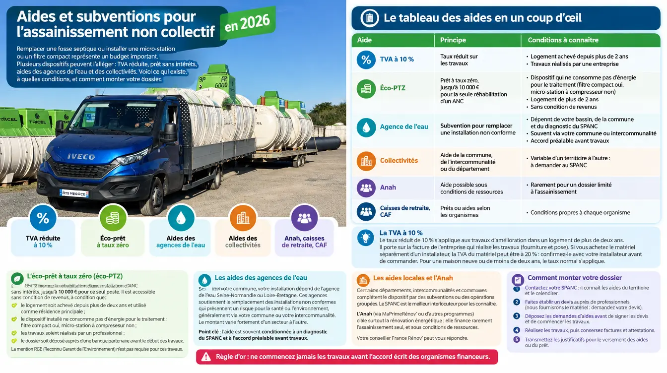 assainissement - aides et subventions