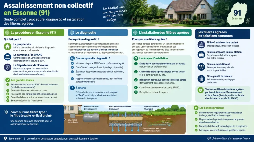 Assainissement non collectif en Essonne (91) : guide complet
