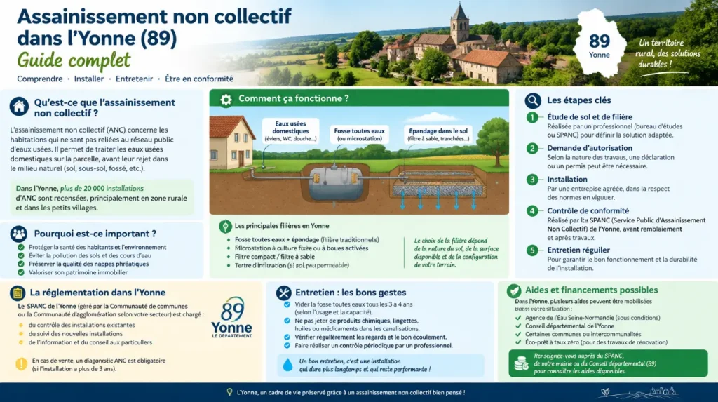 Assainissement non collectif dans l'Yonne (89) : guide complet