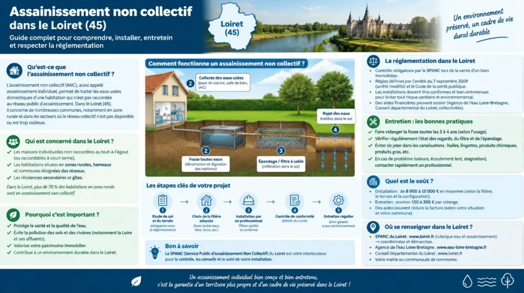 Assainissement non collectif dans le Loiret (45) : guide complet