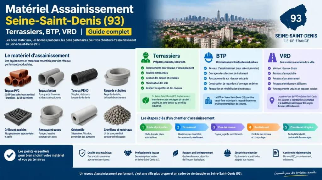 Matériel d'assainissement pour terrassiers et professionnels du BTP en Seine-Saint-Denis (93)